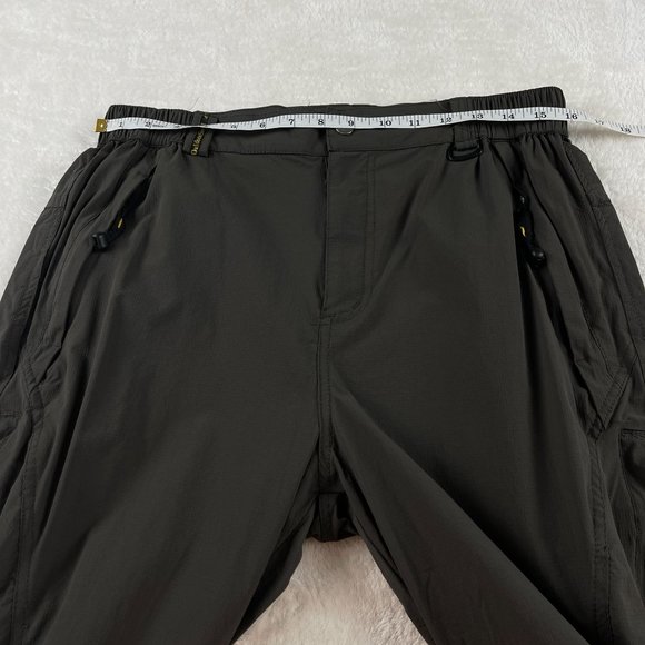 Sport Outdoor Ripstop Trek Hiking Pants Mens Size M Brown Zip Pockets Stretch - Picture 5 of 15